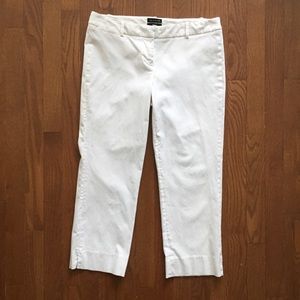 The Limited Drew Fit Cropped White Pants